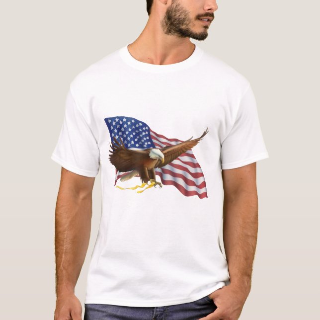 American Flag and Eagle T-Shirt (Front)