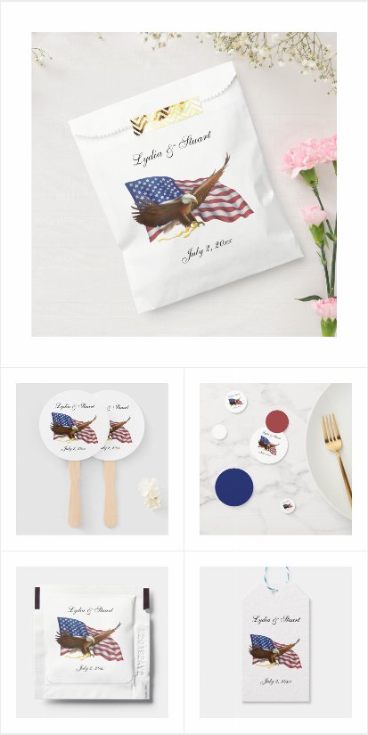 American Flag and Eagle Wedding