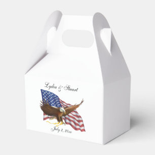 American Flag and Eagle Wedding Favor Boxes