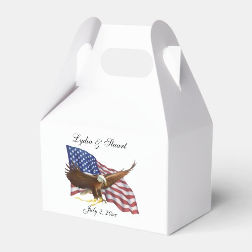 American Flag and Eagle Wedding Favor Boxes