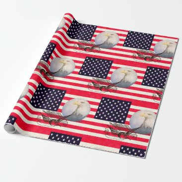 American Flag And Eagle Wrapping Paper American Flag And Eagle Wrapping Paper
