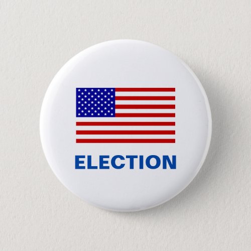 American flag and election text button