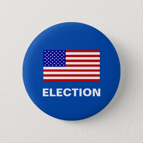 American flag and election text on blue button