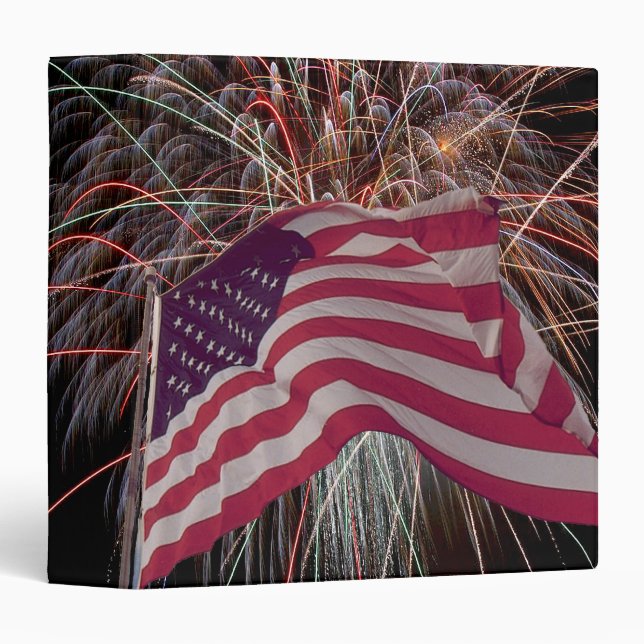 American Flag and Fireworks Binder (Front/Spine)