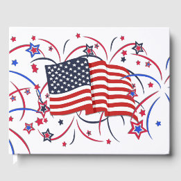 American Flag and Fireworks Gala Guest Book