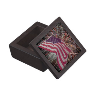 American Flag and Fireworks Gift Box