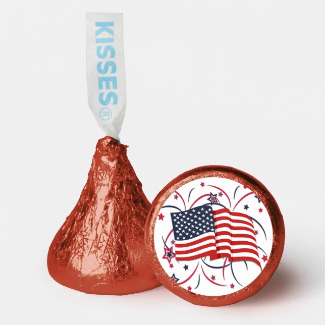 American Flag and Fireworks Hershey®'s Kisses® (Front)