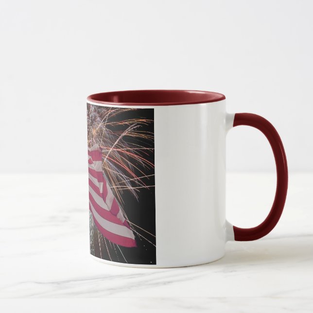 American Flag and Fireworks Mug (Right)