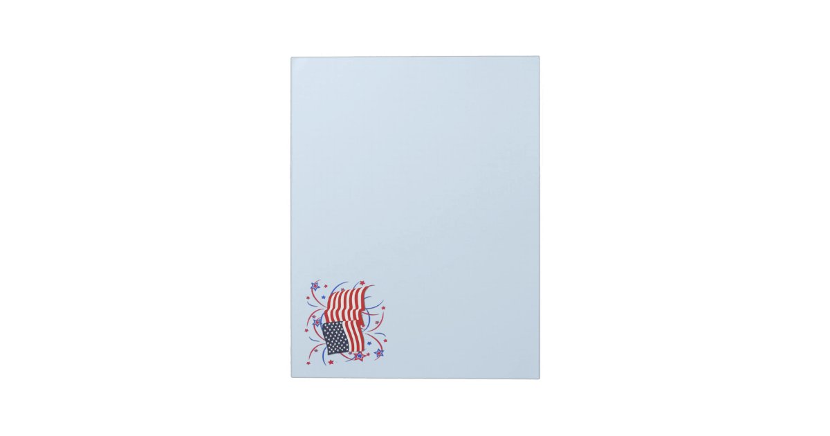 Firework Notepad American Flag and Fireworks Notepad | Zazzle