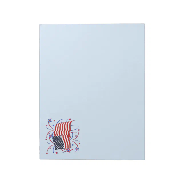 Firework Notepad American Flag and Fireworks Notepad | Zazzle