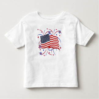 American Flag and Fireworks  Toddler T-shirt