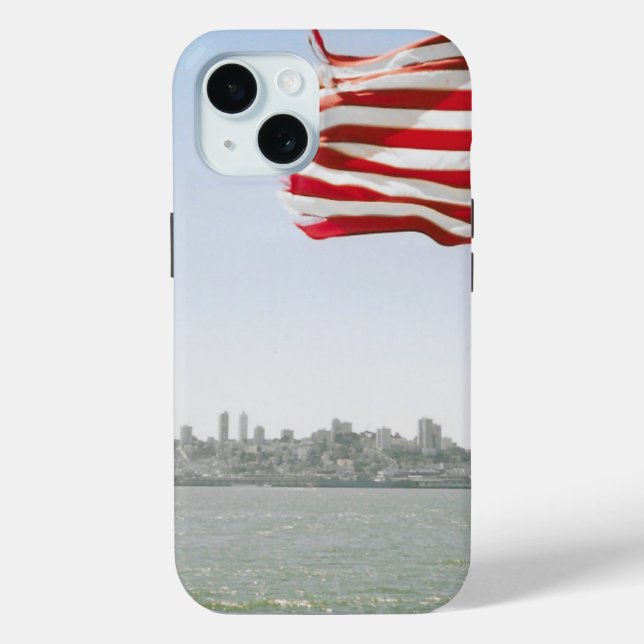American Flag and shoreline Case-Mate iPhone Case (Back)