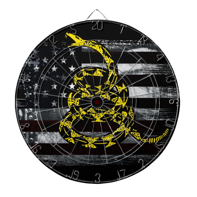 American Flag and Snake Dart Board (Front)