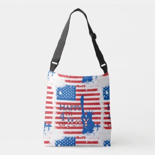 American Flag and Statue of Liberty Crossbody Bag