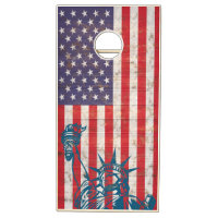 Rustic American Flag Cornhole Game Board, Zazzle