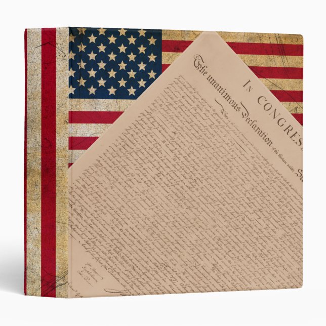 American Flag and the Declaration Binder (Front/Spine)