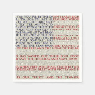 American Flag/ Anthem Patriotic 4th of July Napkins