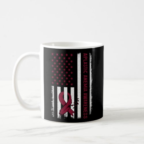 American Flag Aplastic Anemia Awareness Survivor F Coffee Mug