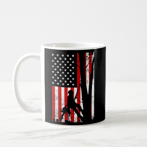 American Flag Arborist For Tree Coffee Mug