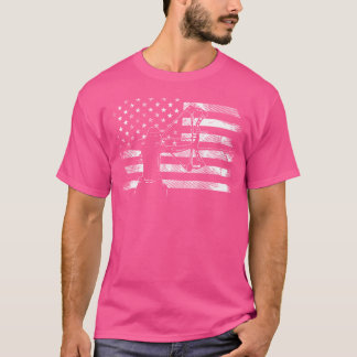 American Flag Archer Girl Archery Bow Hunting Usa T-Shirt