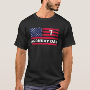 American Flag Archery Dad Father's Day T-Shirt