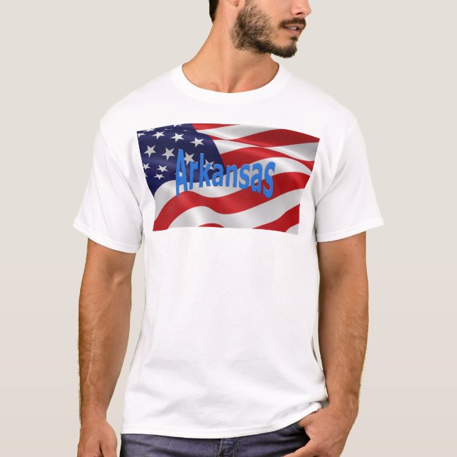 American Flag Arkansas T-Shirt (Front)