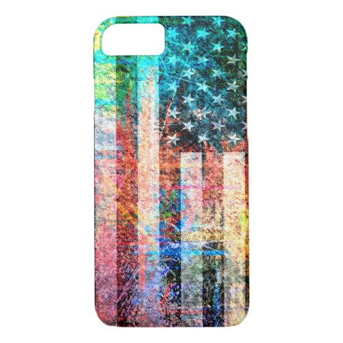 American Flag Art 3 iPhone 87 Case