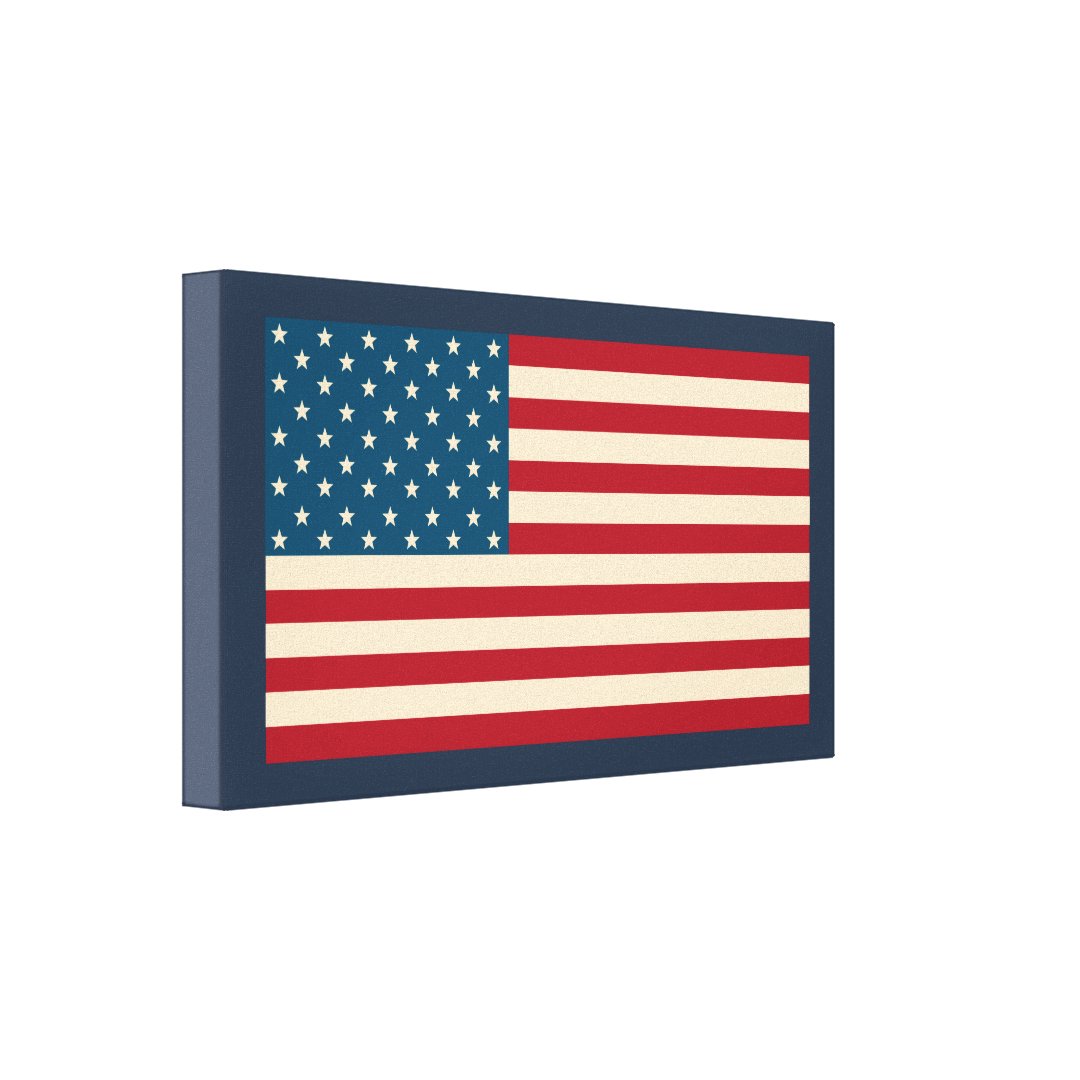 American Flag Art Canvas Print (Front Left)