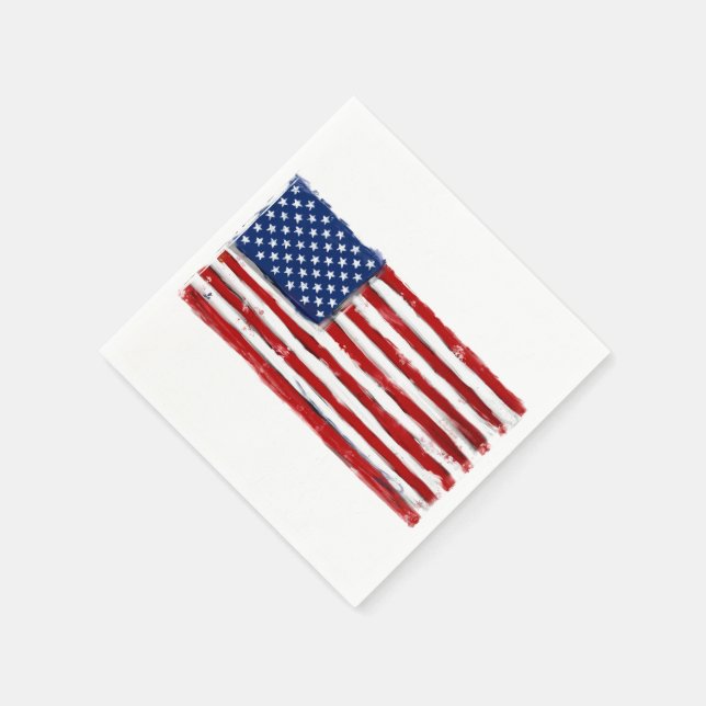 American Flag Art Napkin Fourth of July picnic (Corner)