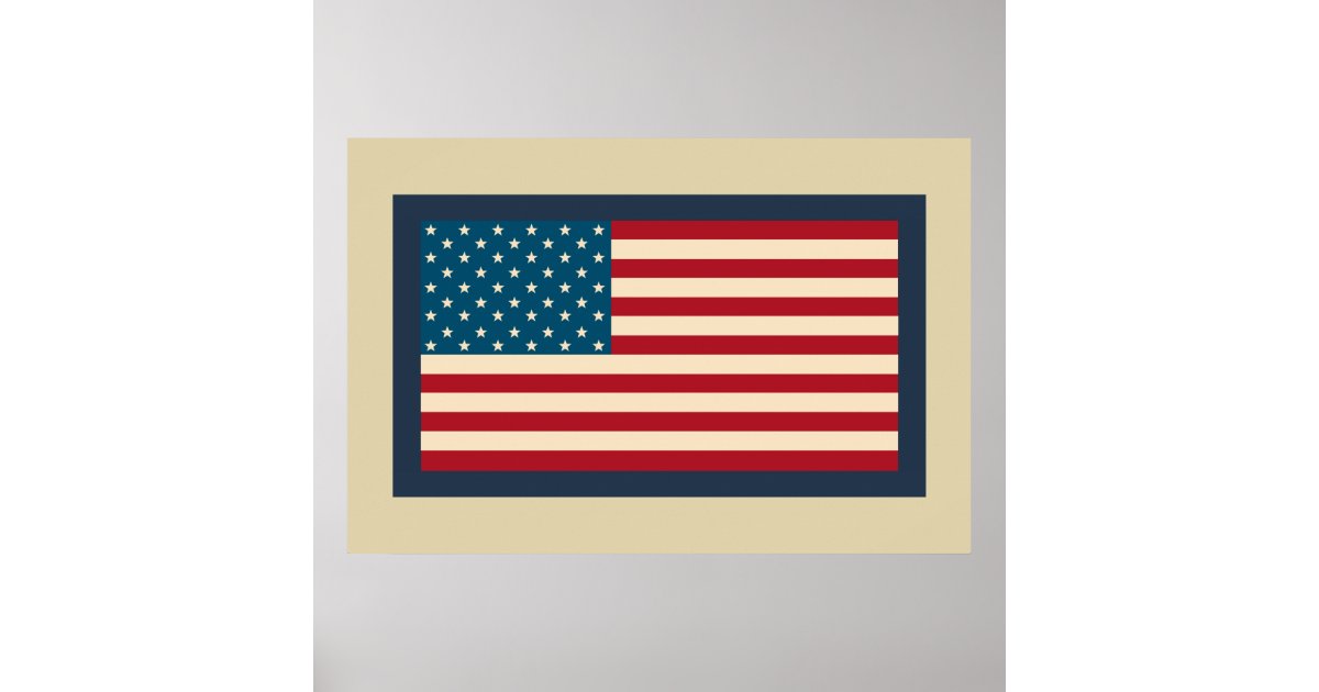 American Flag Art Poster Zazzle
