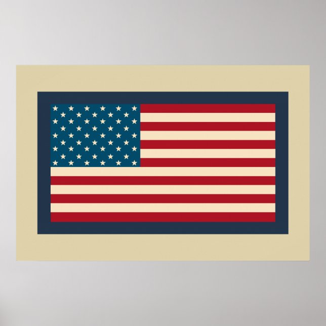 American Flag Art Poster (Front)