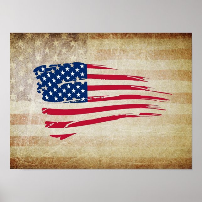 AMERICAN FLAG ART POSTER (Front)