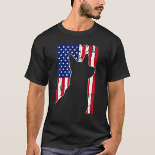 American Flag Australian Cattle Dog Dad Mom Puppy  T-Shirt