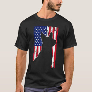 American Flag Australian Cattle Dog Dad Mom Puppy T-Shirt