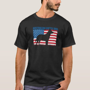 American Flag Australian Cattle Dog T-Shirt
