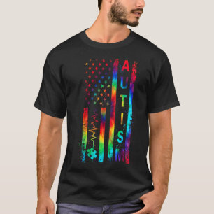 American Flag Autism Awareness T-Shirt