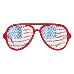 American Flag Aviator Sunglasses
