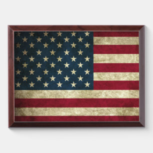 American Flag Award Plaque