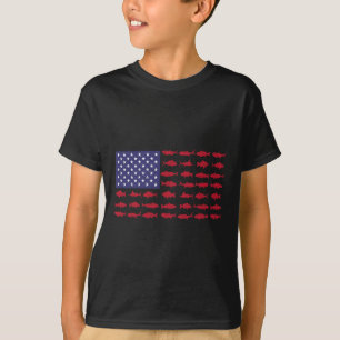 American Flag B Fishing Kid Boy Youth Women Men Pa T-Shirt