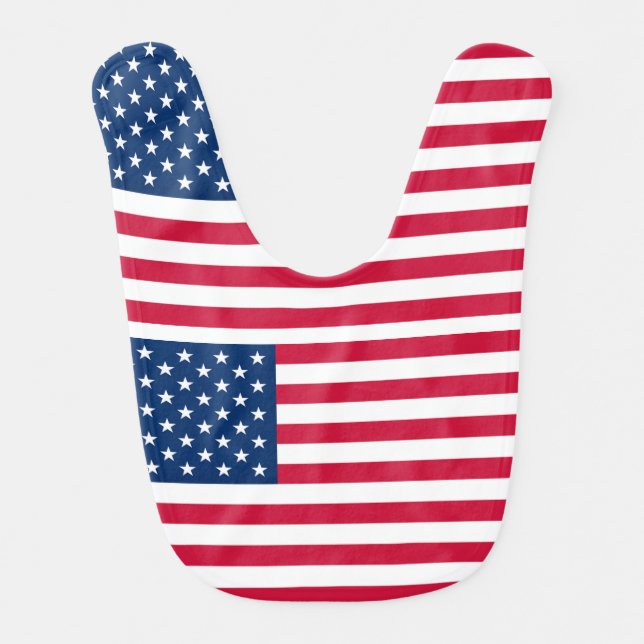 American Flag Baby Bib USA Patriotic (Front)