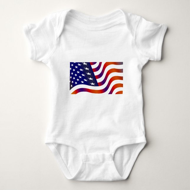 American Flag Baby Bodysuit (Front)