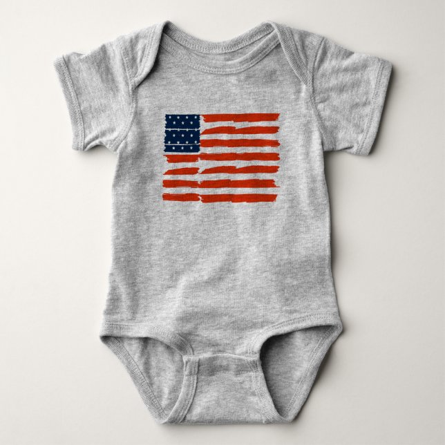 American Flag Baby Bodysuit (Front)