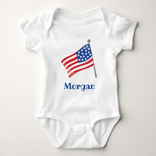 American Flag Baby Bodysuit