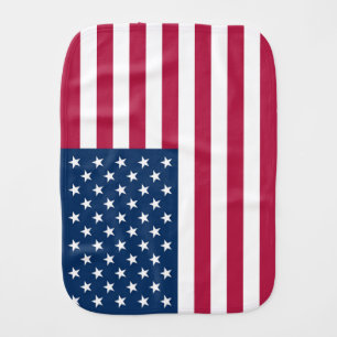 American flag baby burp cloth