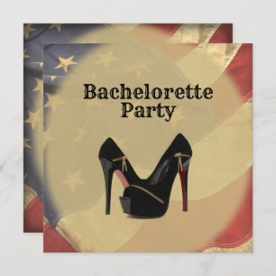 American Flag Bachelorette Party Invitation
