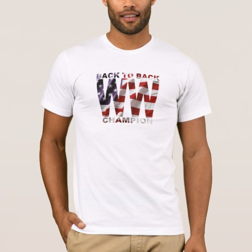 American Flag Back To Back WW Champion T_shirt