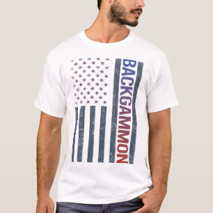American Flag Backgammon T-Shirt