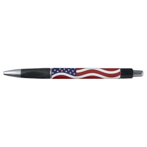 American Flag background Black Ink Pen