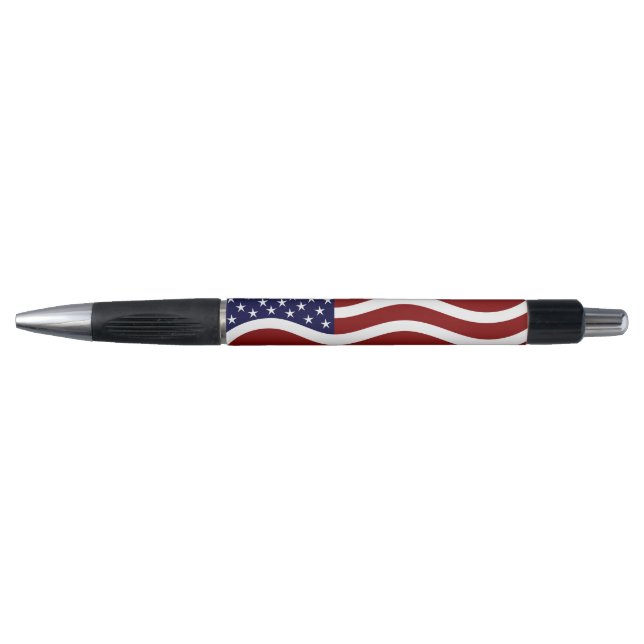 American Flag background Black Ink Pen (Front)