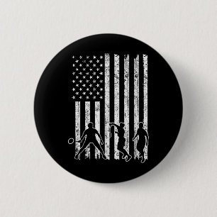 American Flag Badminton Shirt Men Usa Flag Badmint Button